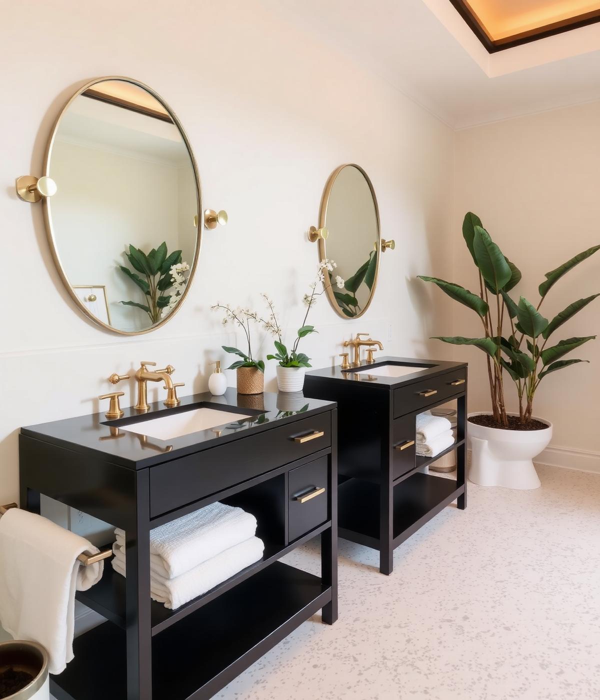 Guest bath with terrazzo floor